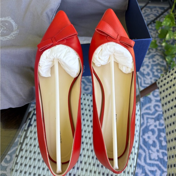 Sarah Flint Red calf leather Natalie’s size IT 37.5 US 7.5 - Picture 1 of 12